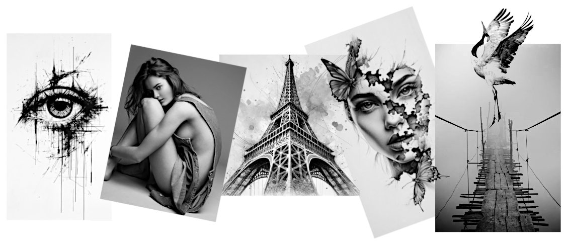 Կոլաժ ածխանկարներով